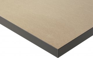 MDF Arbeitsplatte | ABS-Kante schwarz | B750xT700xS40 mm