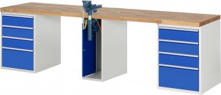Werkbank 7511A0 | B3000xT700xH890mm | 10xSchublade-TA | 1xSSKL