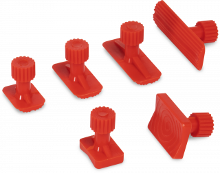 6 RECHTECKIGE ROTE BITS