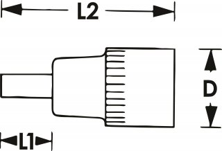 VIGOR Steckschlüsseleinsatz ∙ V2149N ∙ 3/8 Zoll (10 mm) Vierkant hohl ∙ Innen TORX® Profil ∙ SW T47