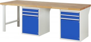 Werkbank 7503A8 | B2500xT900xH890mm | 4xSchublade-VA | 2xTür