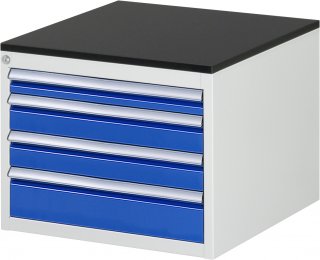 Schubladenschrank L2.7 | B580xT650xH460mm | M-Top-22mm | 4xSchublade-VA