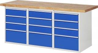 Werkbank 7510A4 | B2000xT700xH890mm | 12xSchublade-TA