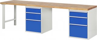 Werkbank 7508A8 | B3000xT700xH890mm | 6xSchublade-VA