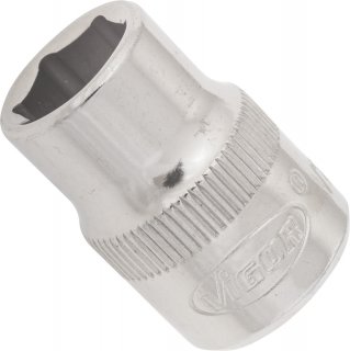 VIGOR Sechskant Steckschlüsseleinsatz ∙ V2274N ∙ 3/8 Zoll (10 mm) Vierkant hohl ∙ Außen Sechskant Profil ∙ SW 10 mm