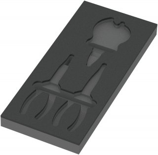 9881 Schaumstoffeinlage KNIPEX Zangen Set 2 | ohne Werkzeug | 172 x 30 x