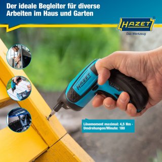 HAZET Bit Akkuschrauber Satz ∙ Mini 9230B-1 ∙ Lösemoment maximal [Nm]: 4.5 Nm ∙ Innen TORX® Profil | Pozidriv Profil PZ | Innen Se