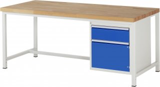 Werkbank höhenverstellbar 8152A1 | B2000xT900xH840-1040mm | 1xSchublade-TA | 1xTür