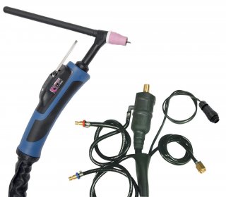 WIG-Brenner ABITIG 450 W L - flüss. - 8 m - St. 35/50 + AMPH. 7-pol.