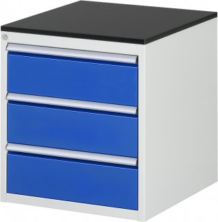 Schubladenschrank L3.0 | B580xT650xH640mm | M-Top-22mm | 3xSchublade-VA