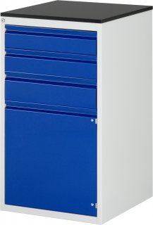 Schubladeschrank L7.11 | B580xT650xH1030mm | M-Top-22mm | 3xSchublade-TA | 1xTür