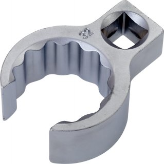 HAZET Ringschlüssel ∙ offen 848Z-32 ∙ 1/2 Zoll (12,5 mm) Vierkant hohl ∙ Außen Doppelsechskant Profil ∙ SW 32 mm ∙ Innenvierkant