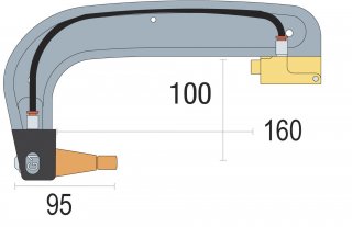 Elektrodenbügel G1 - 8 bar/550 daN - LG 180 mm - isoliert Elektrodenbügel G1 - 8 bar/550 daN - LG 180 mm - isoliert