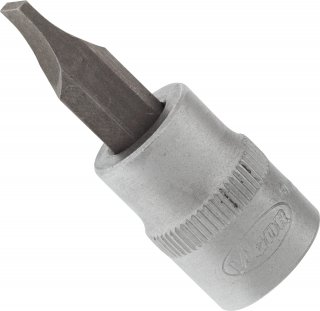 VIGOR Schlitzprofil Schraubendreher-Einsatz ∙ V2286N ∙ 3/8 Zoll (10 mm) Vierkant hohl ∙ Schlitz Profil ∙ SW 1,2 x 8 mm
