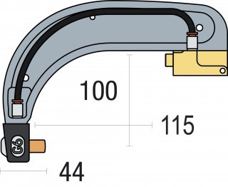 Elektrodenbügel G6 - 8 bar/550 daN - LG 180 mm - isoliert Elektrodenbügel G6 - 8 bar/550 daN - LG 180 mm - isoliert