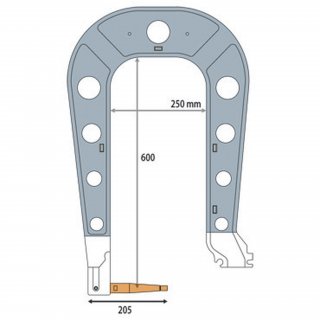 Elektrodenbügel C9 - 8 bar/550 daN - LG 250 mm - isoliert