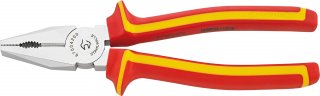 VDE-Kombinationszange L.200mm Kopf verchromt Griffe 2-Komponenten-Griffe