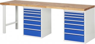 Werkbank 7517A8 | B2500xT700xH890mm | 14xSchublade-TA