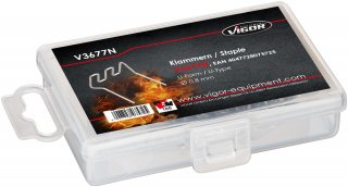 VIGOR Ersatzklammern ∙ 0,8 mm ∙ U-Form ∙ V3677N ∙ 100-teilig ∙ Anzahl Werkzeuge: 100