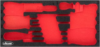 VIGOR Weichschaumeinlage ∙ leer ∙ V4989-L ∙ L x B x H: 393 mm x 188 mm x 35 mm