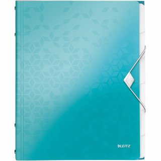 Leitz Ordnungsmappe WOW 46330051 DIN A4 6Fächer PP eisblau