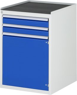 Schubladenschrank L5.7 | B580xT650xH825mm | MT-Top-25mm | 2xSchublade-TA | 1xTür