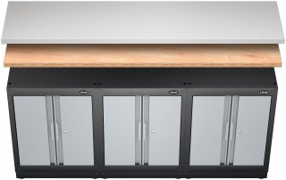 VIGOR Holz-Arbeitsplatte ∙ groß ∙ V6000-02036 ∙ L x B x H: 2036 mm x 500 mm x 40 mm