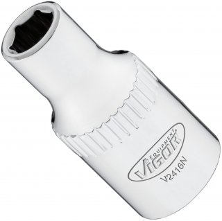 VIGOR Steckschlüsseleinsatz ∙ V2416N ∙ 1/4 Zoll (6,3 mm) Vierkant hohl ∙ Außen Sechskant Profil ∙ SW 5 mm