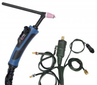 WIG-Brenner ABITIG 450 W P - flüss. - 8 m - St. 35/50 + AMPH. 7-pol.