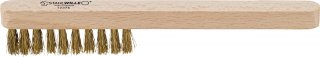 Gasherdbürste L.200mm Messing gewellt 0,25 mm 2-reihig