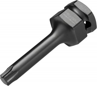 HAZET Kraft-Schraubendreher-Steckschlüsseleinsatz 995S6-T50LG ∙ 1/2 Zoll (12,5 mm) Vierkant hohl | 24 mm Außen-Sechskant ∙ Innen 