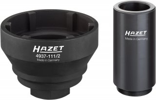 HAZET Nkw Zapfenschlüssel Satz für Hinterachse MAN 4937-111/2 ∙ 1 Zoll (25 mm) Vierkant hohl ∙ 2-teilig