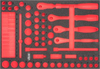VIGOR Weichschaumeinlage ∙ leer ∙ V6822-L ∙ L x B x H: 563 mm x 393 mm x 35 mm