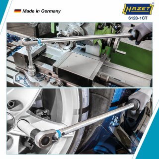 HAZET Drehmomentschlüssel ∙ US-STANDARD 6128-1CT ∙ Drehmomentbereich min-max: 67.8 – 339 Nm ∙ lbf min-max: 50 – 250 lbf.ft ∙ Ge