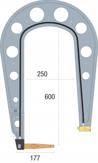 Elektrodenbügel G5 - 8 bar/550 daN - LG 250 mm - isoliert Elektrodenbügel G5 - 8 bar/550 daN - LG 250 mm - isoliert