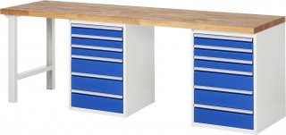 Werkbank 7515A8 | B2500xT700xH890mm | 12xSchublade-VA