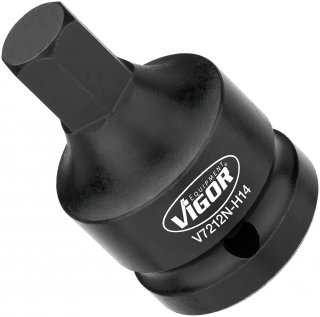 VIGOR Schlagschrauber Schraubendrehereinsatz ∙ V7212N-H14 ∙ 3/4 Zoll (20 mm) Vierkant hohl ∙ Außen Sechskant Profil | Außen Doppe