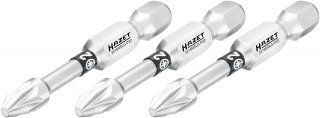 HAZET Bit 2216NSLG-PZ2/3 ∙ 1/4 Zoll (6,3 mm) Sechskant massiv ∙ Pozidriv Profil PZ ∙ 3-teilig ∙ SW PZ2