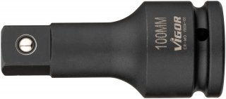 VIGOR Schlagschrauber Verlängerung ∙ V5034-100 ∙ 3/4 Zoll (20 mm) Vierkant hohl ∙ 3/4 Zoll (20 mm) Vierkant massiv ∙ 100 mm