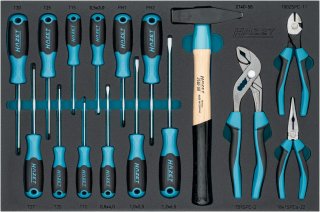 HAZET Werkzeug Satz 163-330/16N ∙ Kreuzschlitz Profil PH | Schlitz Profil | Innen TORX® Profil ∙ 16-teilig ∙ PH1 – PH2 ∙ T10 – T30