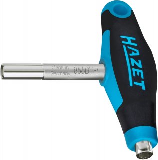 HAZET Doppel Bithalter mit T-Griff 866BH-4 ∙ 1/4 Zoll (6,3 mm) Sechskant hohl ∙ 97 mm