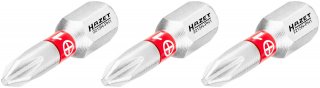 HAZET Bit 2215N-PH1/3 ∙ 1/4 Zoll (6,3 mm) Sechskant massiv ∙ Kreuzschlitz Profil PH ∙ 3-teilig ∙ SW PH1