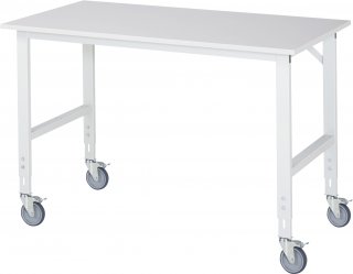 Fahrbarer Arbeitstisch (HV) Tom (4 LR) | B1500xT800xH910-1230mm | M-Platte-22mm