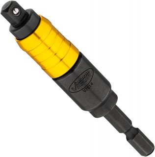VIGOR Steckschlüssel Adapter ∙ mit Gelenk ∙ V7614 ∙ 1/4 Zoll (6,3 mm) Sechskant massiv ∙ 1/4 Zoll (6,3 mm) Vierkant massiv ∙ 16 
