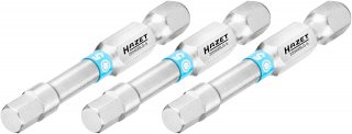 HAZET Bit 2204NSLG-5/3 ∙ 1/4 Zoll (6,3 mm) Sechskant massiv ∙ Innen Sechskant Profil ∙ 3-teilig ∙ SW 5 mm