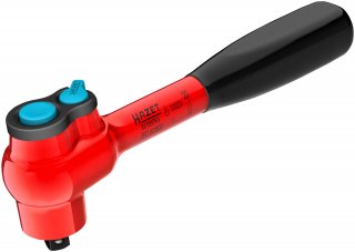HAZET HiPer Feinzahn-Umschaltknarre ∙ schutzisoliert 8816HPKV ∙ 3/8 Zoll (10 mm) Vierkant massiv ∙ Länge: 208 mm