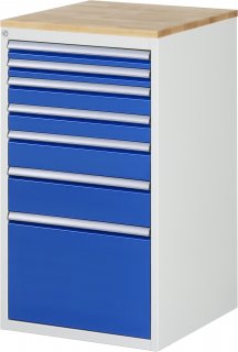 Schubladenschrank L7.9 | B580xT650xH1035mm | B-Top-25mm | 7xSchublade-TA