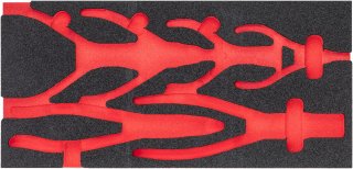 VIGOR Weichschaumeinlage ∙ leer ∙ V4999N-L ∙ L x B x H: 393 mm x 188 mm x 35 mm