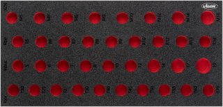 VIGOR Weichschaumeinlage ∙ leer ∙ V5099-L ∙ L x B x H: 393 mm x 188 mm x 35 mm