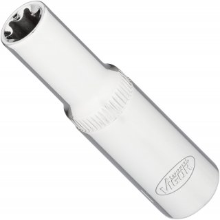 VIGOR T Steckschlüsseleinsatz ∙ lang ∙ V7014-11 ∙ 3/8 Zoll (10 mm) Vierkant hohl ∙ Außen TORX® Profil ∙ SW E11